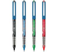 uni-ball Eye Ocean Care UB-157ROP Rollerball Pens - Fine 0.7mm Ballpoint Tip - Writing, Drawing, Art, Crafts and Colouring - Fade and Water Resistant - Pack of 4 - Black, Blue, Green & Red