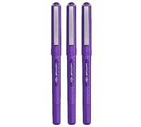 Uni Ball Eye Purple Case Rollerball Pen, 0.7 mm Fine Tip, Line Width 0.5 mm, for Quick Dry Series Ink Pigment UB-157D (3 Pack)