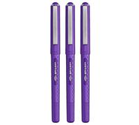 Uni Ball Eye Purple Case Rollerball Pen, 0.7 mm Fine Tip, Line Width 0.5 mm, for Quick Dry Series Ink Pigment UB-157D (3 Pack)