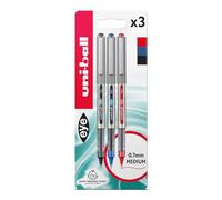 uni-ball Rollerball Pens Eye Fine UB-157 0.7mm Uni Super Ink – Assorted Pack of 3 (PFP)