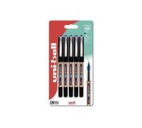 uni-ball UB-150-10 Eye Rollerball Pens. Premium Broad 1.0mm Ballpoint Tip for Super Smooth Handwriting, Drawing, Art, Crafts and Colouring. Fade and Water Resistant Liquid Uni Super Ink. 5 Pack Blue