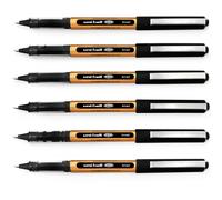 Uni-Ball Eye UB-150-10 Broad Liquid Ink Pens 1.0mm Black Ink Pack of 6