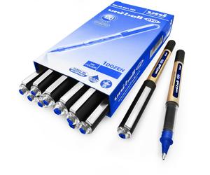 Uni-Ball Eye UB-150-10 Broad Liquid Ink Rollerball Pens 1.0mm Blue Pack of 12