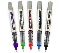 uni-ball EYE - UB-157 Rollerball Pens - 0.7mm Nib - Black, Blue, Red, Green, Violet - Pack of 5