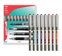 uni-ball EYE - UB-157 Rollerball Pens - 0.7mm Nib - Essential Set - Pack of 8 - In Cardboard Wallet Gift Box