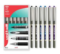 uni-ball EYE - UB-157 Rollerball Pens - 0.7mm Nib - Teacher Set - Black, Blue, and Violet Ink (6) - In Gift Box