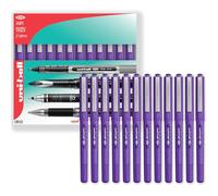 uni-ball EYE - UB-157D Liquid Ink Rollerball Pens - 0.7mm Nib - In Gift Box (Pack of 12, Violet)
