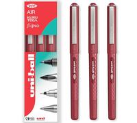 uni-ball EYE - UB-157D Liquid Ink Rollerball Pens - 0.7mm Nib - In Gift Box (Pack of 3, Red)