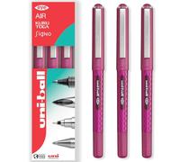 uni-ball EYE - UB-157D Liquid Ink Rollerball Pens - 0.7mm Nib - In Gift Box (Pack of 3, Wine Red)