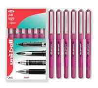 uni-ball EYE - UB-157D Liquid Ink Rollerball Pens - 0.7mm Nib - In Gift Box (Pack of 6, Wine Red)