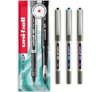 uni-ball EYE - UB-157E Rollerball Pens - 0.7mm Nib - In Envelope Gift Packaging (Pack of 3, Black,Blue,Violet)