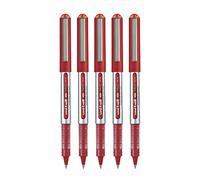 uni-ball Eye UB150 0.5mm Roller Ball Pen | Red Ink, Pack of 5