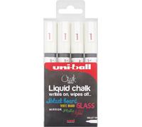 Uni-Ball F804500 522598 uni Chalk Marker, 1 count (Pack of 4), White 4pc