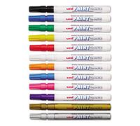 Uni Ball Fine Paint Marker Permanent Opaque Oil Based Water Fade Proof Box of 12