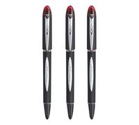 UNI -BALL JET STREAM SX-210 1.0 MM ROLLER BALL PEN IN 4 COLOURS (PACK OF 3) (RED)