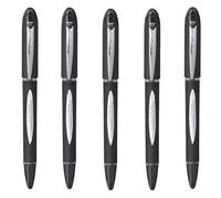 UNI- BALL JET STREAM SX-210 1.0 MM ROLLER BALL PENS IN 4 COLOURS (PACK OF 5) (BLACK)