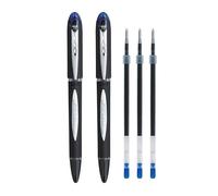 uni-ball Jetstream 0.1mm SX-210 & SXR-C1 Roller Ball Pen - Refill Combo | Blue ink, 2 pcs pens with 3 pcs refills
