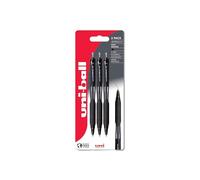 uni-ball Jetstream 101 Retractable Black Ballpoint Gel Pens. 0.7mm Tip. School Stationery, Smooth Writing and Colouring. Water Resistant Uni Super Ink Dries Instantly. 3pc