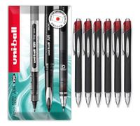 uni-ball Jetstream Retractable Rollerball Pens - SXN-210 RT - 1.0mm Nib - In Envelope Gift Packaging (Pack of 6, Red)