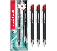 uni-ball Jetstream Retractable Rollerball Pens - SXN-210 RT - 1.0mm Nib - In Envelope Gift Packaging (Pack of 3, Red)