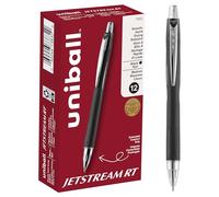 uni-ball Jetstream RT 12 Pack, 1.0mm Bold Black, Wirecutter Best Pen, School Pens, Ballpoint Ink Pens - School Supplies, Ballpoint Pen, Colored Pens, Smooth Writing Pens