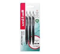 uni-ball Jetstream Sport SXN-150S Ballpoint Gel Pens. Premium 1.0mm Rollerball Tip. Smooth Writing Black Uni Super Ink Dries Instantly. Pack of 3 in Plastic Free Packaging