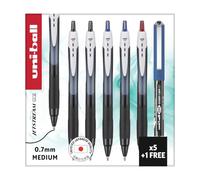 uni-ball Jetstream Sport Pens, 0.7 mm, Assorted (5-Pack + 1 Free Eye)