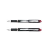 uni-ball : Jetstream Stick Roller Ball Pen, Black Barrel, Red Ink, Bold Point, 1.0 mm -:- Sold as 2 Packs of - 1 - / - Total of 2 Each