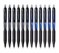 uni-ball Jetstream SXN-101-7N Retractable Rollerball Pens - 0.7mm Nib Tip - Black & Blue Ink - Pack of 12