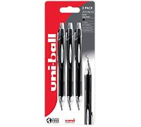 uni-ball Jetstream SXN-210 Retractable Rollerball Pen Black 1 mm Broad Rollerball Refillable Pack of 3