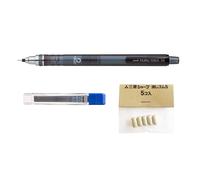 uni-ball Kuru Toga 0.5mm - Self Sharpening Mechanical Pencil - Smoke Barrel - Single + 12 Free Leads and 5 Free Erasers