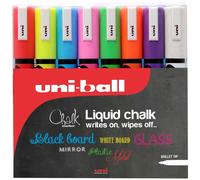 Uni-Ball Liquid Chalk Marker PWE-5M - Assorted Set (Pack Of 8) NEW