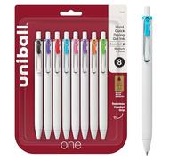 uni-ball one Retractable Gel Pens, Medium Point (0.7mm), Assorted Ink, 8 Pack