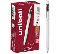 uni-ball one Retractable Gel Pens, Micro Point (0.5mm), Black Ink, 12 Count