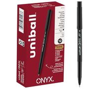 uni-ball ONYX Rollerball Pen, Fine Point (0.7mm), Black, 12 Count