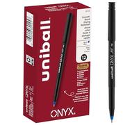 uni-ball ONYX Rollerball Pen, Fine Point (0.7mm), Blue, 12 Count