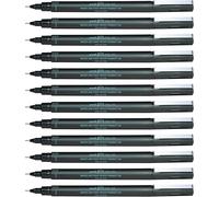 Uni Pin Fine Line Drawing Pen Fade Water Resistant Tamper Proof 12pcs Black