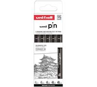 Uni-Ball PIN case of 5 pieces of calibrated markers 0.1 to 0.9 mm color black CLASSIC SET I