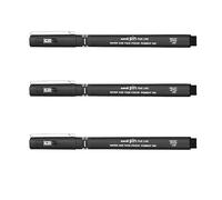 UNI-BALL PIN DRAWING PEN FINELINER ULTRA FINE LINE MARKER 0.2mm BLACK Ink - [Pack of 3]