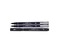 UNI-BALL PIN DRAWING PEN FINELINER ULTRA FINE LINE MARKER 0.3mm BLACK Ink - [Pack of 3]