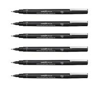 UNI-BALL PIN DRAWING PEN FINELINER ULTRA FINE LINE MARKER 0.6mm Black Ink - [Pack of 12]