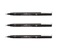 UNI-BALL PIN DRAWING PEN FINELINER ULTRA FINE LINE MARKER 0.7mm BLACK Ink - [Pack of 3]