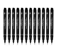 uni-ball Pin Drawing Pen Fineliner Ultra Fine Line Marker 0.8mm Black Ink - Pack of 12