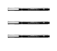 UNI-BALL PIN Fineliner Drawing Pen, 0.05mm, Black Ink, 3-Piece Pack