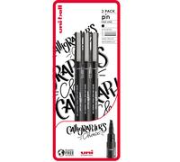 Uni-Ball PIN Fineliners, Black Fine Tipped Writing Pens, Water and Fade-Resistant Ink, Ideal for Architects, Sketching, Scrapbooking, Outlining, Art,