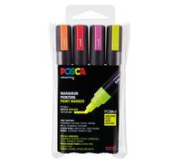 uni-ball Posca 182505 Marker with Medium Bullet Tip, Set of 4, Neon Set of 4 - n