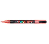 uni-ball POSCA FINE POINT 3M GLTR RED | 0.9-1/8" round tip marker for almost any surface