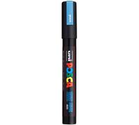 Uni-Ball Posca Medium Bullet Tip Marker - Metallic Blue | Water-based pigment ink marker, opaque for almost all surfaces, replaceable tip