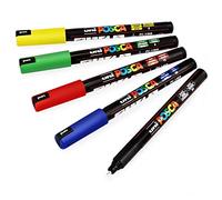 Uni-Ball POSCA PC-1MR Paint Marker Art Pens - 0.7mm Nib - Basic Set of 5 Pens