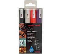uni-ball PWE-5M HALLOWEEN Chalk Marker Assorted Medium Bullet 2.5 mm Pack of 4